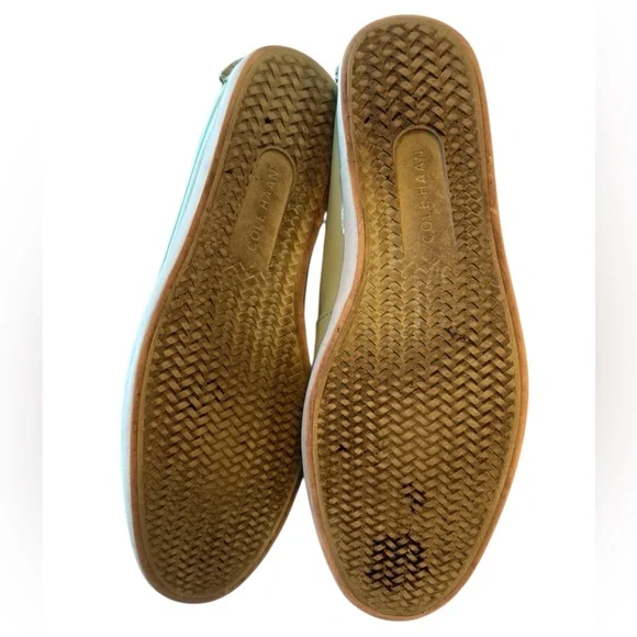 Cole Haan High End Preppy Women's 9.5 Patent Leather Slip On Green Loafers - Picture 6 of 9